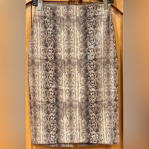 Express Black and Cream Pencil Skirt